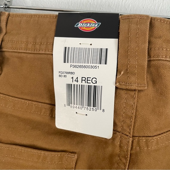 Dickies women’s carpenter pants relaxed fit NWT brown rinsed duck color size 14 - Picture 9 of 16